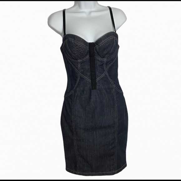 Guess Dresses & Skirts - 𝅺GUESS Jean Stretch Denim Dress Junior Size 7 Adjustable Removable strap